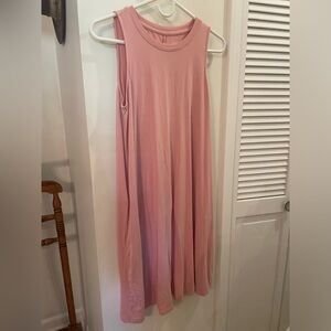 Light pink tank dress with pockets